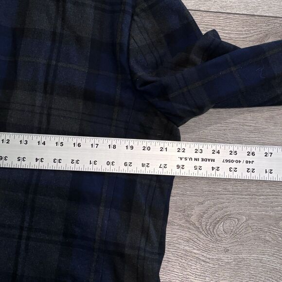 Tommy Hilfiger Blazer Mens 44 Blue Grey Plaid Wool Two Button Jacket - Picture 10 of 10